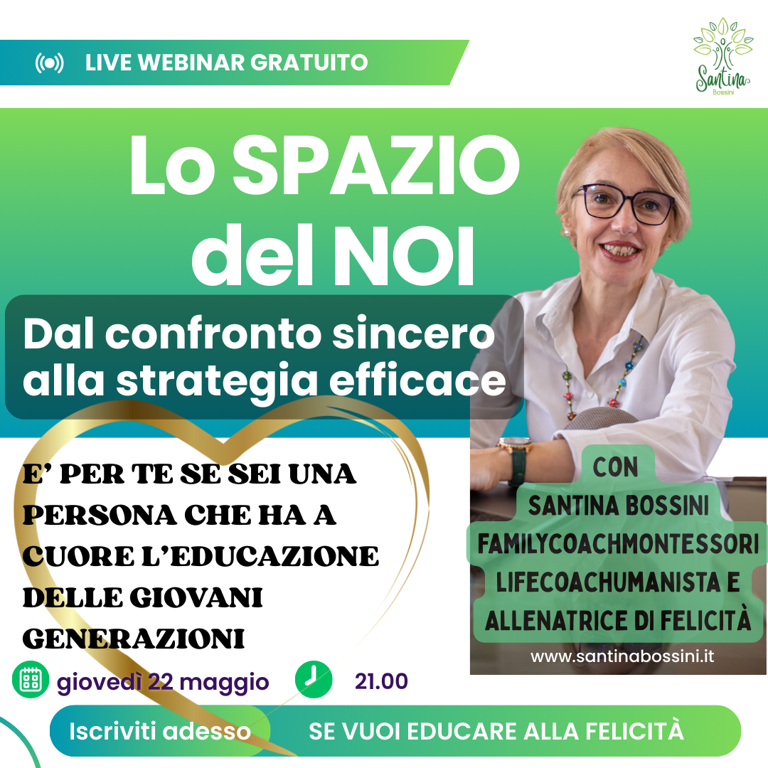 webinar gratuito per la presentazione de lo spazio del noi